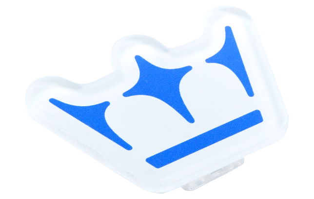 เข็มกลัดอะคริลิค เทียบขนาด