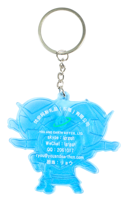 พวงกุญแจสะท้อนแสง มุมหลัง